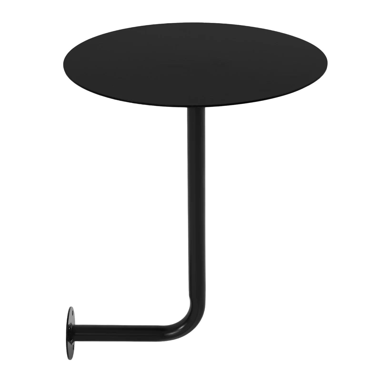 Black Round Coffee Table, Wall Mounted Bar Table, Pub Table Rounded Tabletop Iron For Bars, Home Kitchens, Dining Rooms, Offices